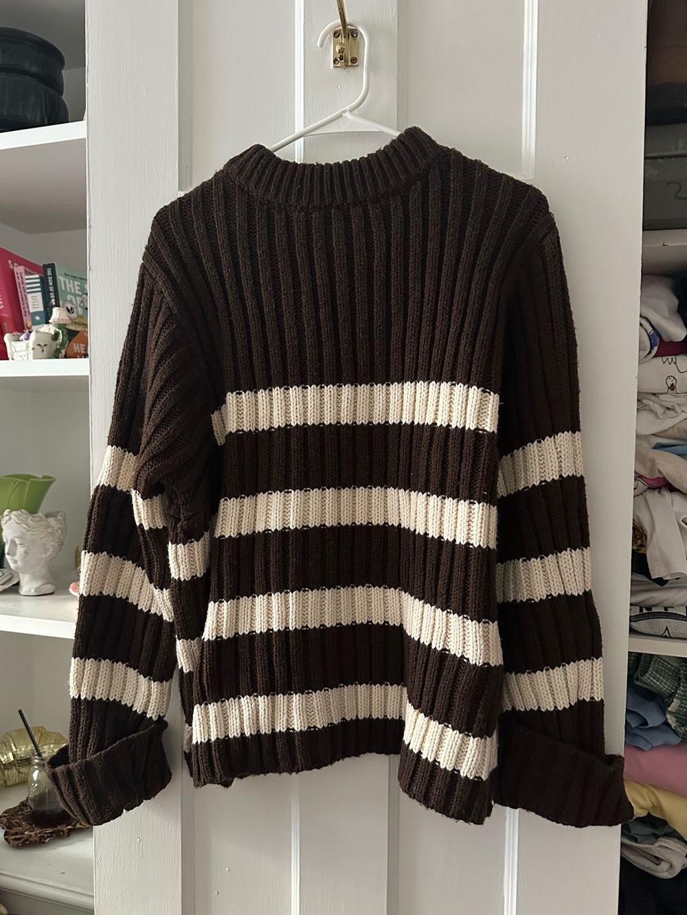 zara striped knit sweater
